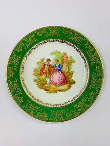 Limoges large green plate