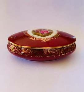 Chinaware: Limoges Oval Jewellery Box