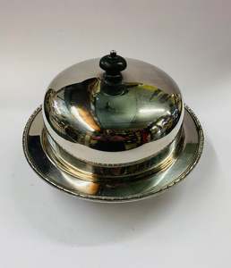 Silver plated domed lid dish