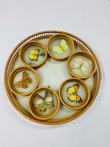 Butterfly tray and coasters