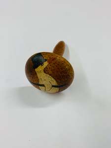 Folk Art wooden darning mushroom