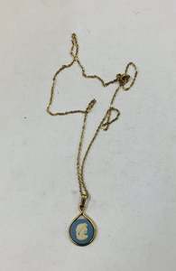 Wedgwood pendant on gold plated chain