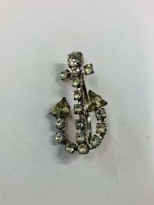 Jewellery: Vintage Diamante anchor scarf clip