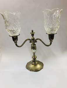 Silver plated vintage candle holder