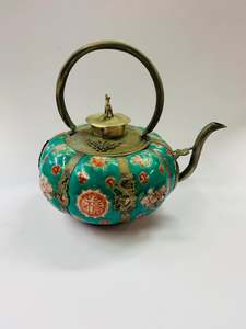 Antique oriental ceramic teapot