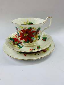 Royal Albert Poinsettia trio