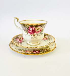 Cups And Saucers: Royal Albert Trio ''Autumn Roses'