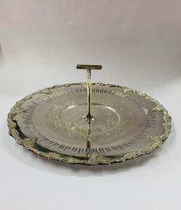 Silver Plate: Ornate silver plated cake stand