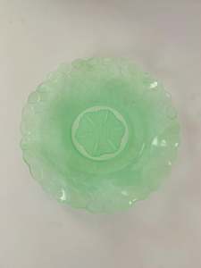 Uranium glass Midcentury plate