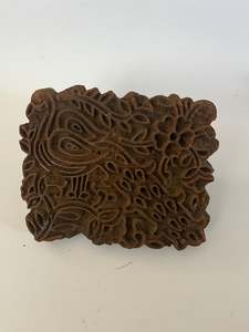 Home Decor: Antique Wooden Square Printing Block