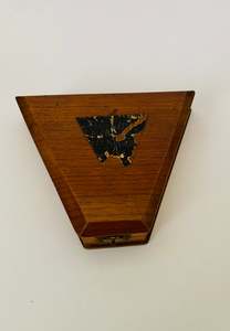 Antique wooden treen needle case