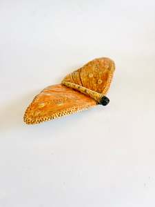 Pottery: Pottery Butterfly Orange wings with tan middle
