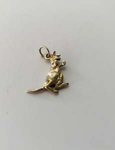 Sterling Silver Boxing Kangaroo Charm