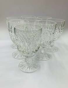 Set 8 Waterford Crystal Boyne wine glasses