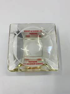 Hughes and Cossar ltd Auckland glass advertising ashtray