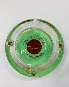 Alcohol And Tobacco: John Reid and co Auckland glass advertising ashtray