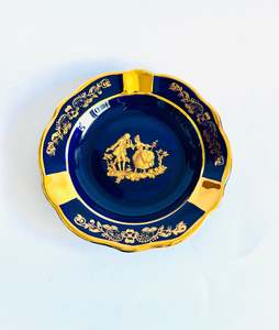 Alcohol And Tobacco: Limoges Round Ashtray