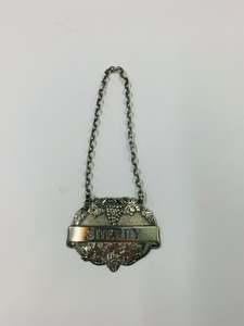 Sterling Silver Sherry decanter label