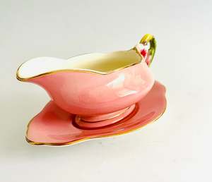 Plates And Platters: Royal Winton Petunia Gravy Boat and Plate