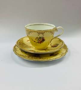 Aynsley fine bone china floral trio