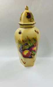 Aynsley Orchard Gold lidded urn