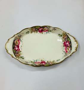 Chinaware: Royal Albert Autumn Roses cake tray