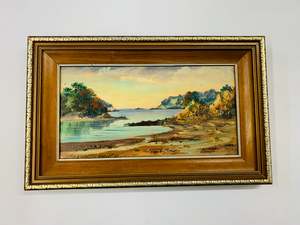 Clocks Mirrors And Frames: Edna Harnett oil painting Tutukaka