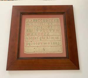 Clocks Mirrors And Frames: Antique alphabet sampler 1882
