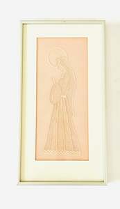 Clocks Mirrors And Frames: Framed Embroidery of Mary
