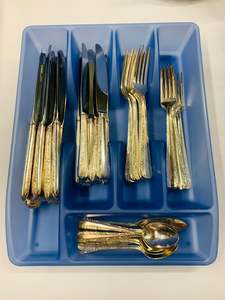 Brass And Metalware: Rodd Silver plated 8 place cutlery set