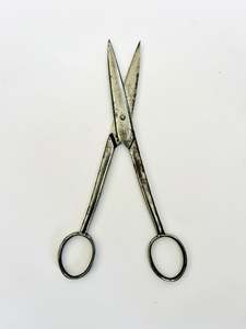 Brass And Metalware: Hand Forged Johnson Mfg. Co Barber Scissors