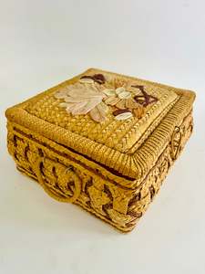 Woven Ratan Sewing Box