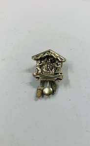 Silver cuckoo clock charm