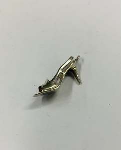 Silver high heel shoe charm