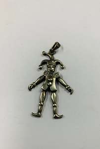 Sterling silver jester pendant
