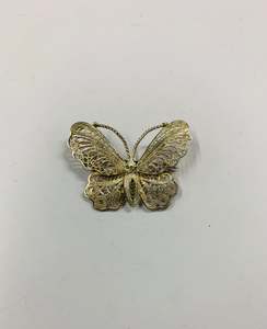 Jewellery: Sterling silver butterfly brooch