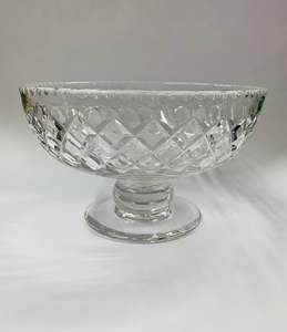 Large Stuart Crystal footed compote serving bowl