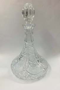Vintage crystal ships decanter
