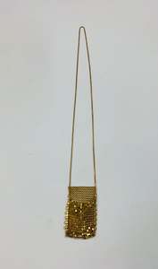 Retro gold tone chain purse