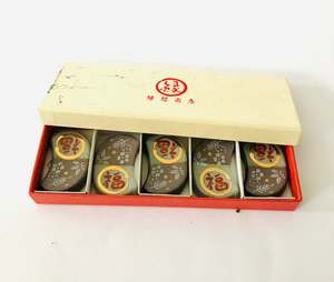 Oriental Antiques: Stone Handpainted Chop Stick Rests