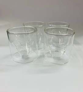 Glass And Crystal: Set of 4 Skull glasses