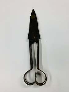 Brass And Metalware: Antique hand forged steel shears