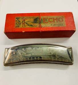 Rare Echo curved harmonica in original box