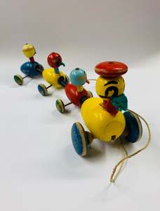 Dorable Ducks NZ made wooden pull along toy