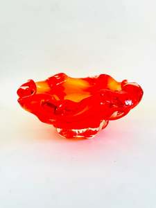 Orange Art Glass Bowl