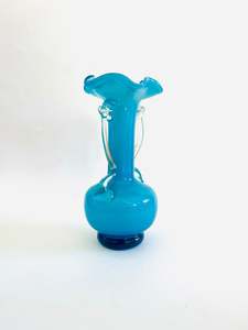 Light Blue Double Handled Vase
