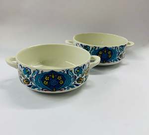 Villeroy and Boch Izmir pattern pair of soup bowls
