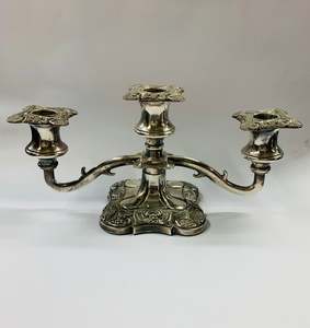 Silver plated vintage candelabra
