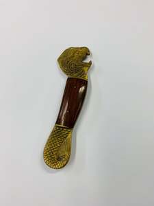 Brass serpent head bottle opener