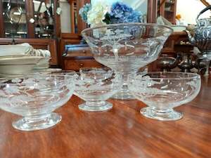 Stuart crystal dessert bowl set